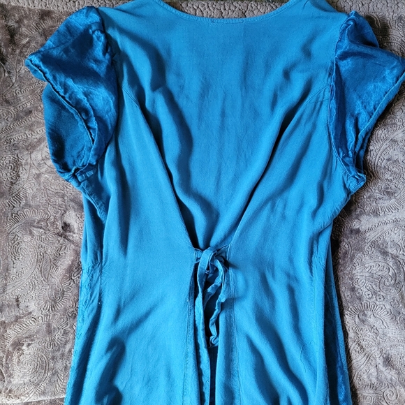 *SOLD* The Pyramid Collection Blue Maxi Dress Boho Embroidered 2X - Picture 10 of 14